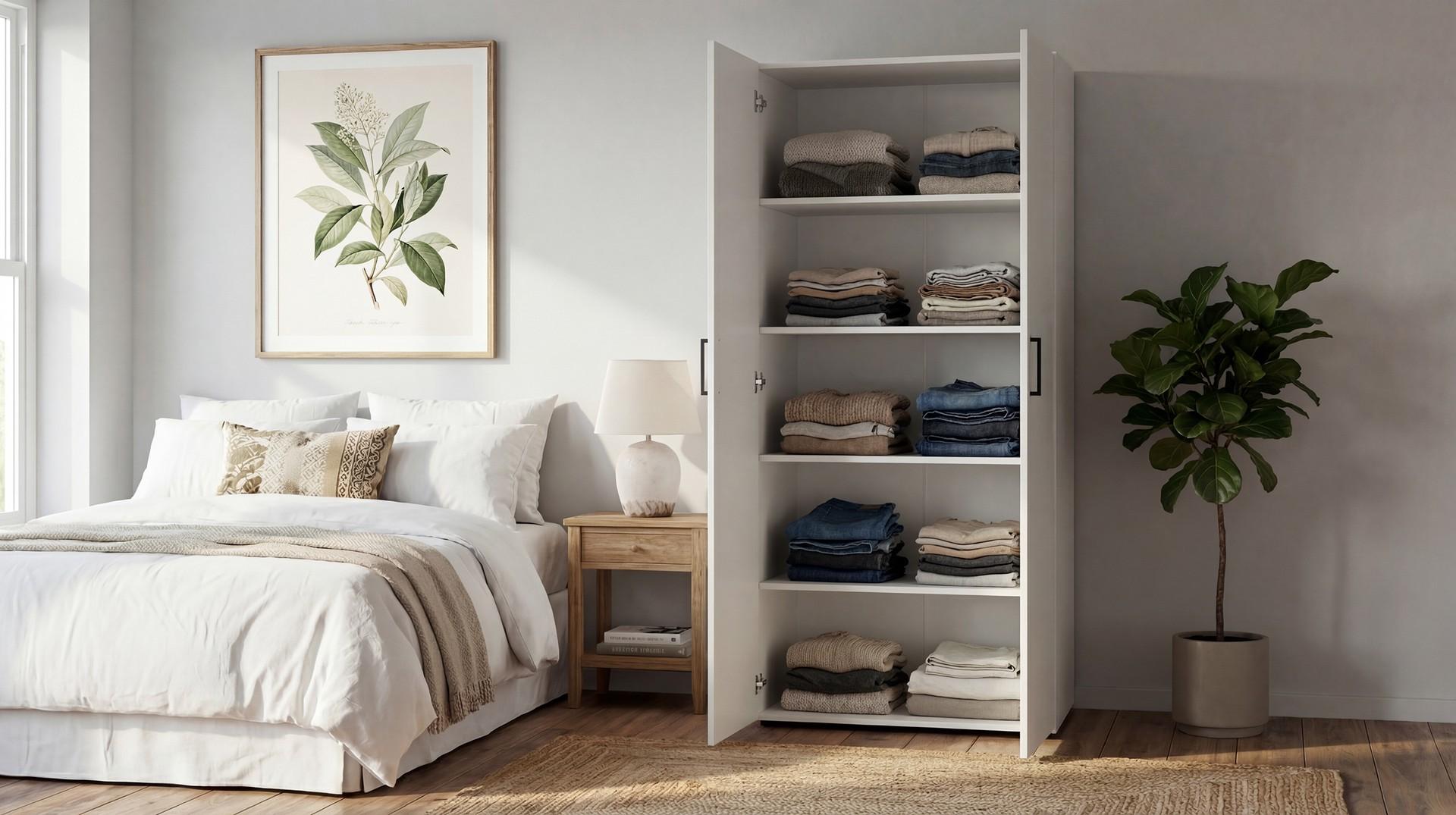 Dulap cu rafturi Masimo Comfort 2, alb  2